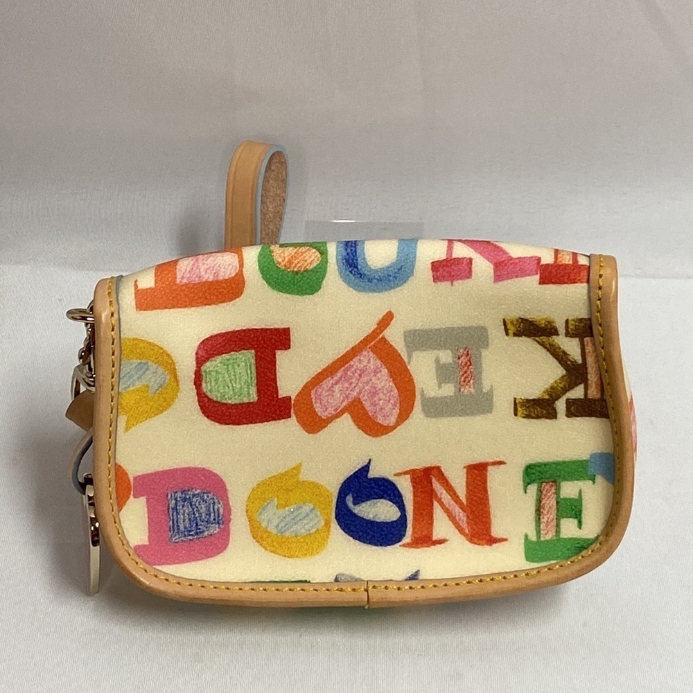 Dooney & Bourke Vintage Rainbow Party Graffiti Wristlet Nwot View 2